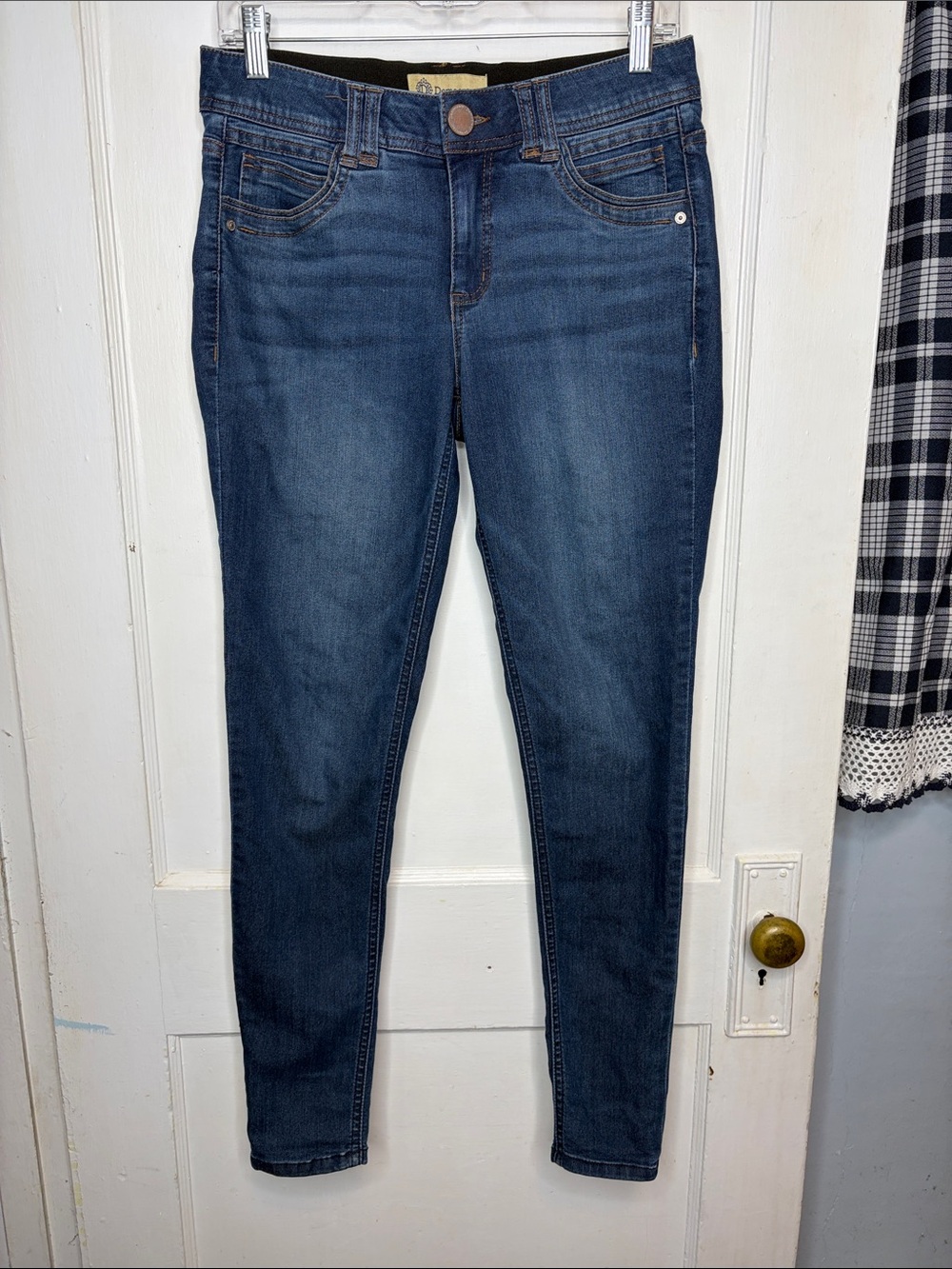 Democracy Ab Technology Skinny Jeans Size 4 Dark Blue Wash Tummy Control